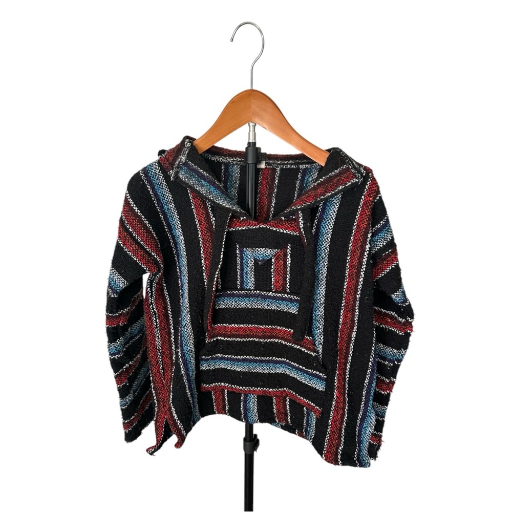 Parka size small pull over with a hood Red,‎ Gray and black